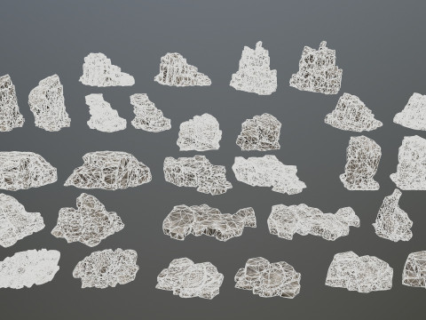 Desert rocks Model 3D