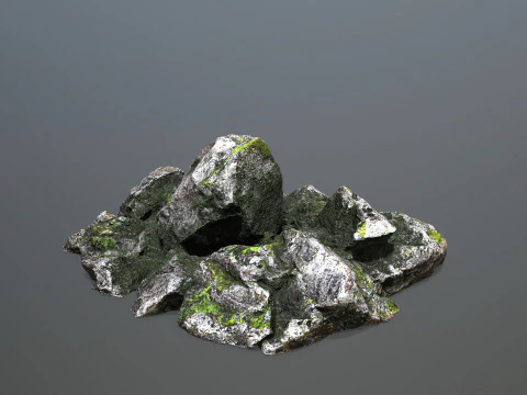 Omszałe skały Model 3D