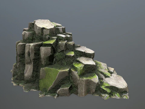 Omszałe skały Model 3D