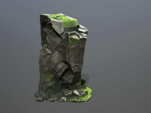 Mossy rocks 3D मॉडल