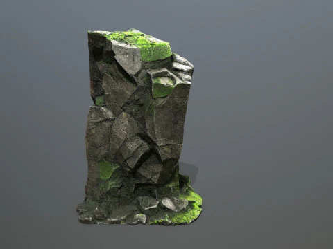 Omszałe skały Model 3D