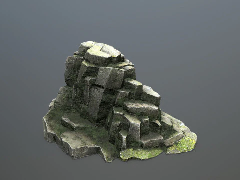 Omszałe skały Model 3D