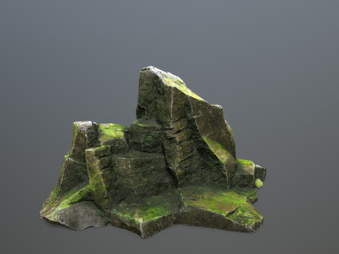 Mossy rocks 3D मॉडल
