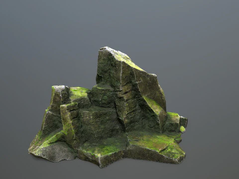 Omszałe skały Model 3D