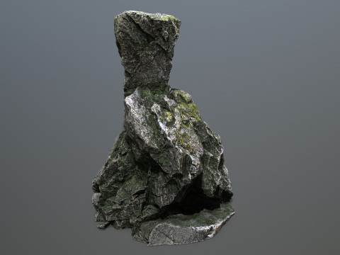 Mossy rocks 3D मॉडल