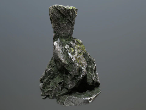 Omszałe skały Model 3D