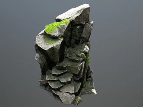 Omszałe skały Model 3D