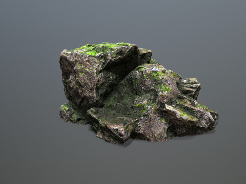Mossy rocks 3D मॉडल