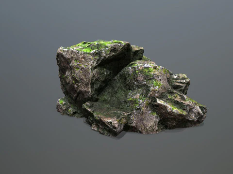 Omszałe skały Model 3D