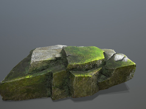Mossy rocks 3D मॉडल