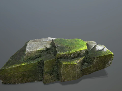 Omszałe skały Model 3D