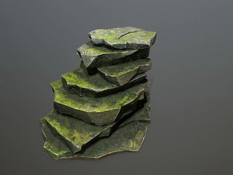 Omszałe skały Model 3D