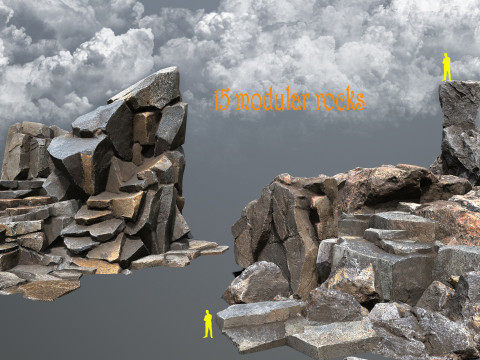 Volcanic rocks 3D मॉडल