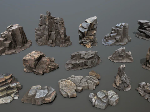 Volcanic rocks 3D Model