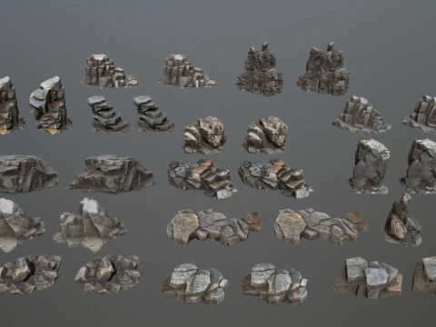 Volcanic rocks 3D Model
