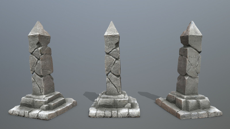 Pillar Model 3D .c4d .max .obj .3ds .fbx .stl .blend 