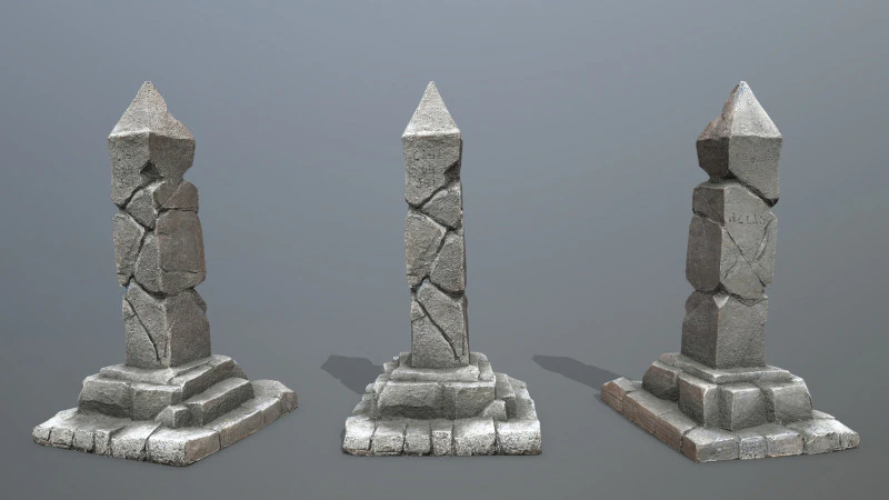 S&auml;ule 3D Modell .c4d .max .obj .3ds .fbx .stl .blend 