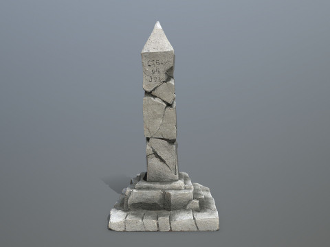 Old pillar 3D Модель