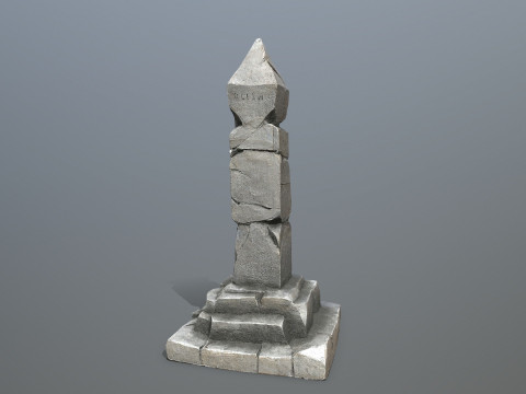 Old pillar 3D Модель