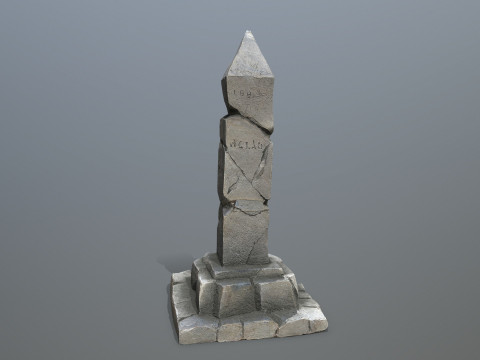Old pillar 3D Модель