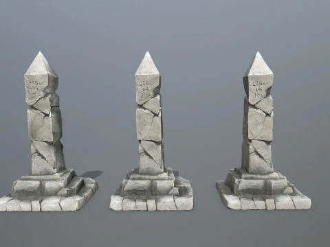 Oude pijler 3D Model