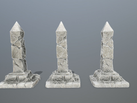 Old pillar 3D Модель