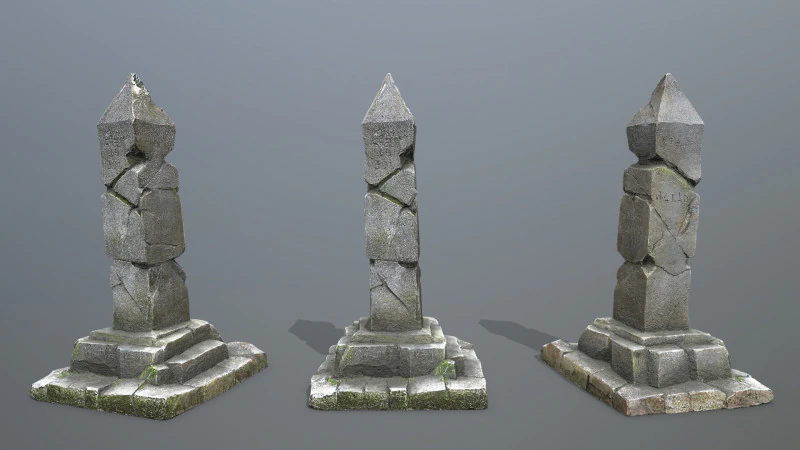 Pillar 3D Model .c4d .max .obj .3ds .fbx .stl .blend 