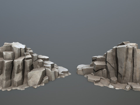 Desert cliff rocks 3D Model