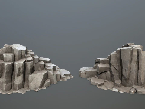 Desert cliff rocks 3D Model