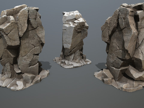 Desert cliff rocks 3D Model