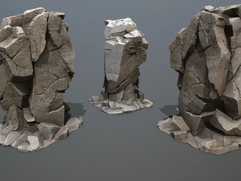 Desert cliff rocks 3D Model