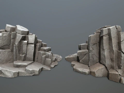 Desert cliff rocks 3D Model