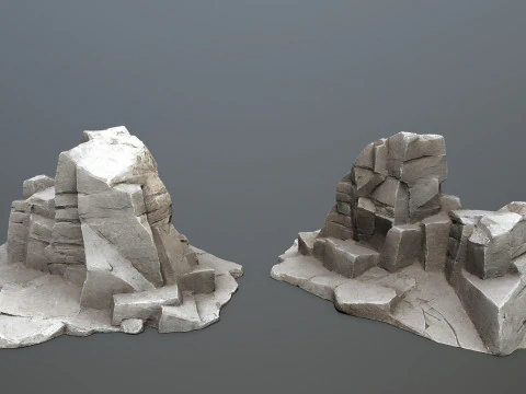 Desert cliff rocks 3D Model