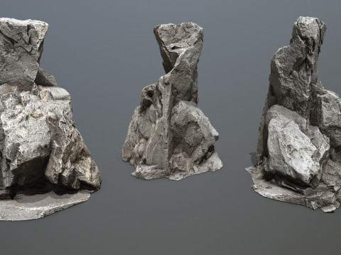 Desert cliff rocks 3D Model