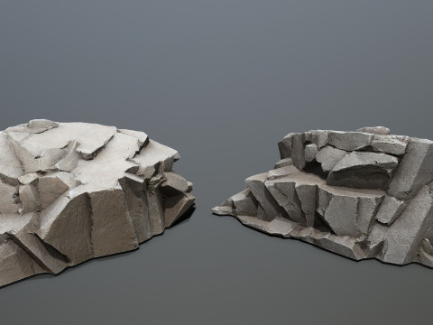 Desert cliff rocks 3D Model