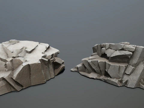 Desert cliff rocks 3D Model