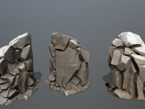 Desert cliff rocks 3D Model
