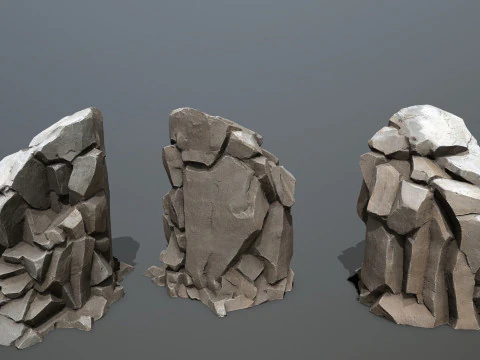 Desert cliff rocks 3D Model