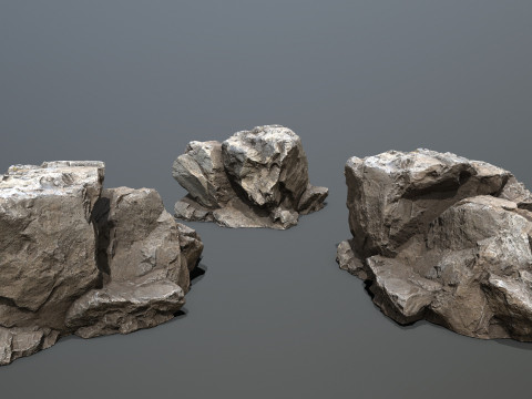 Desert cliff rocks 3D Model