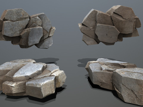 Desert cliff rocks 3D Model