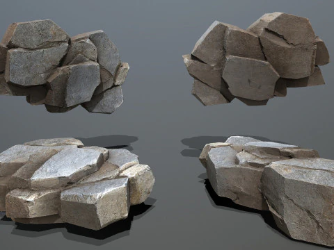 Desert cliff rocks 3D Model