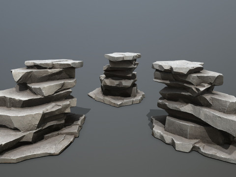 Desert cliff rocks 3D Model
