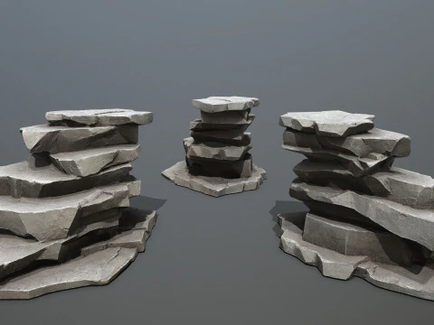 Desert cliff rocks 3D Model