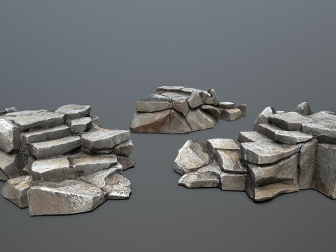 Desert cliff rocks 3D Model