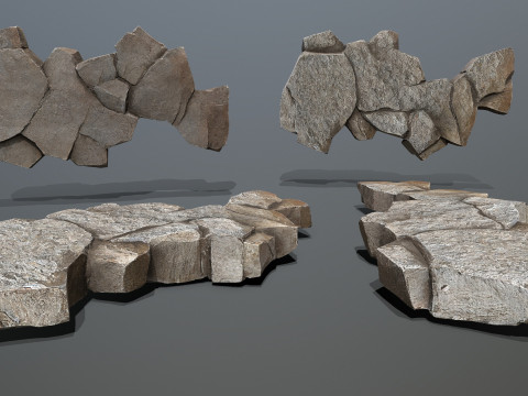 Desert cliff rocks 3D Model