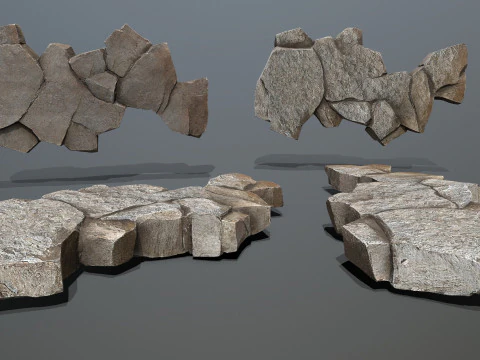 Desert cliff rocks 3D Model