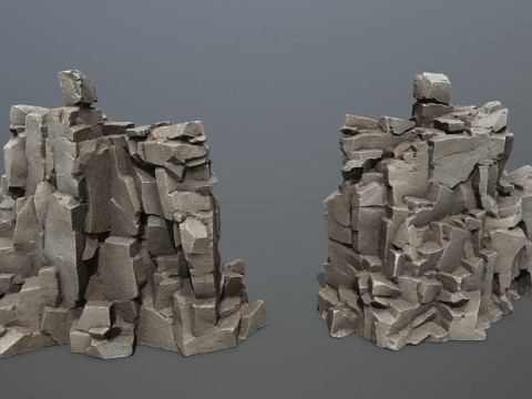Desert cliff rocks 3D Model