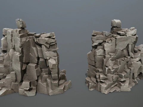 Desert cliff rocks 3D Model