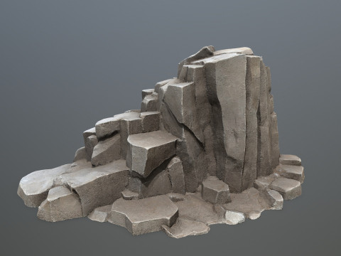 Desert cliff rocks 3D Model