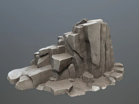 Desert cliff rocks 3D Model